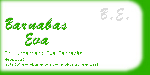 barnabas eva business card